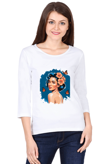 "Pretty & Powerful – Round Neck Full Sleeve Tee"
