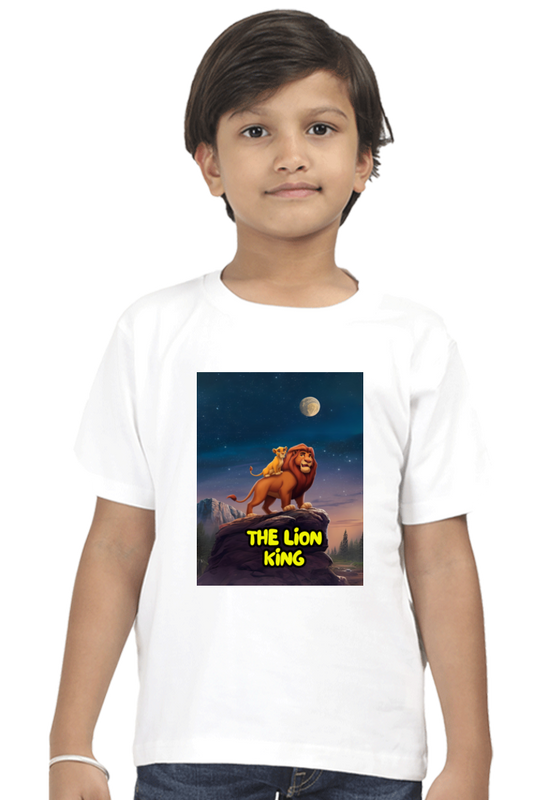 Boy's Round Neck Half Sleeve T-Shirt - "The Lion King" Design