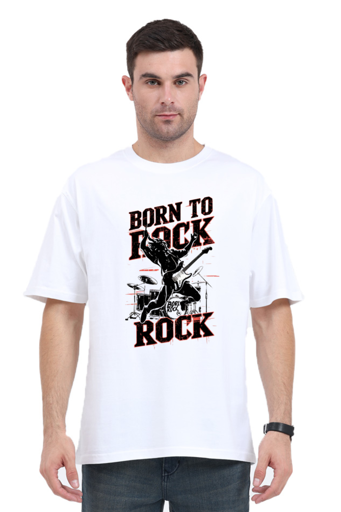 Unisex Oversized T-Shirt - "Born to Rock" Design