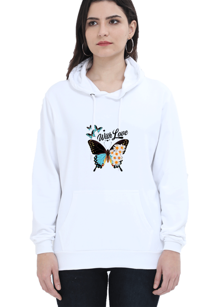 Unisex Hooded Sweatshirt - "Butterfly with Love" Design