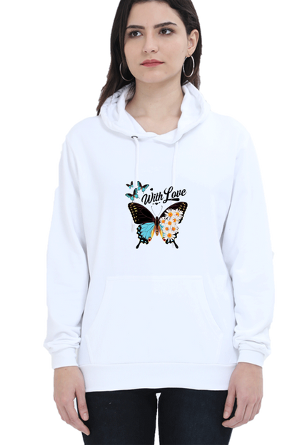 Unisex Hooded Sweatshirt - "Butterfly with Love" Design