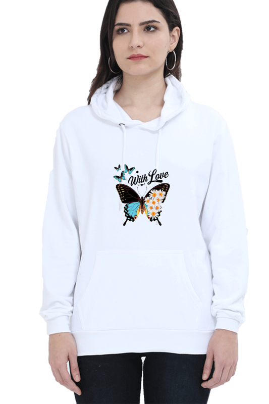 Unisex Hooded Sweatshirt - "Butterfly with Love" Design