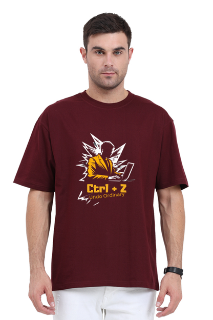 Oversized Men's T-Shirt - Ctrl+Z Icon