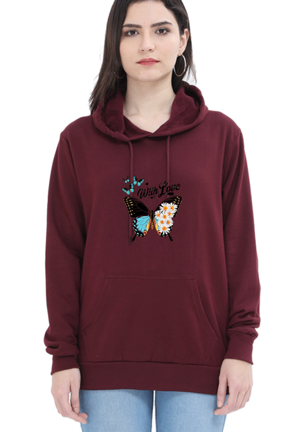 Unisex Hooded Sweatshirt - "Butterfly with Love" Design