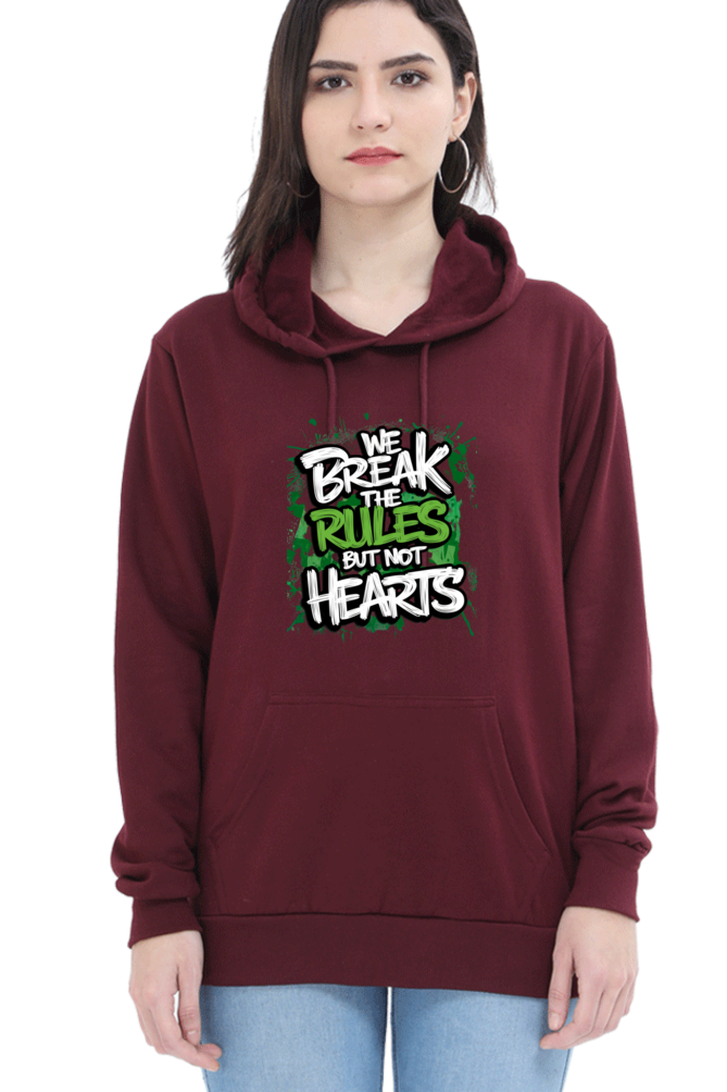 Unisex Hooded Sweatshirt - "Break the Rules" Design