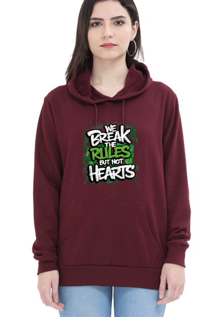Unisex Hooded Sweatshirt - "Break the Rules" Design