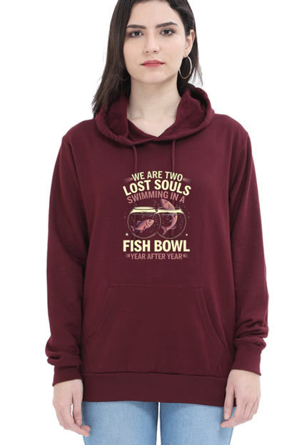 Unisex Hooded Sweatshirt - "We Are Lost Two Souls" Design
