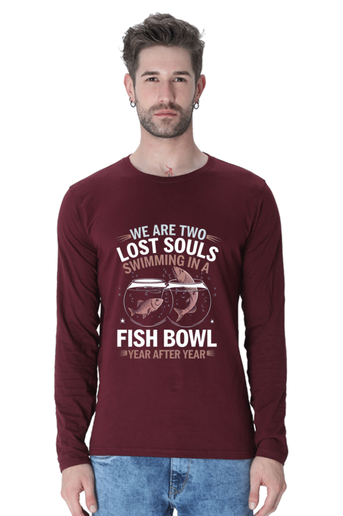 Men's full sleeve T-Shirt - "We Are Two Lost Souls" Design