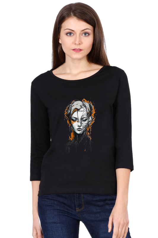 Women's Modern Art Face T-Shirt
