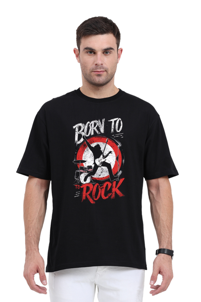 Unisex Oversized T-Shirt - "Born to Rock" Design