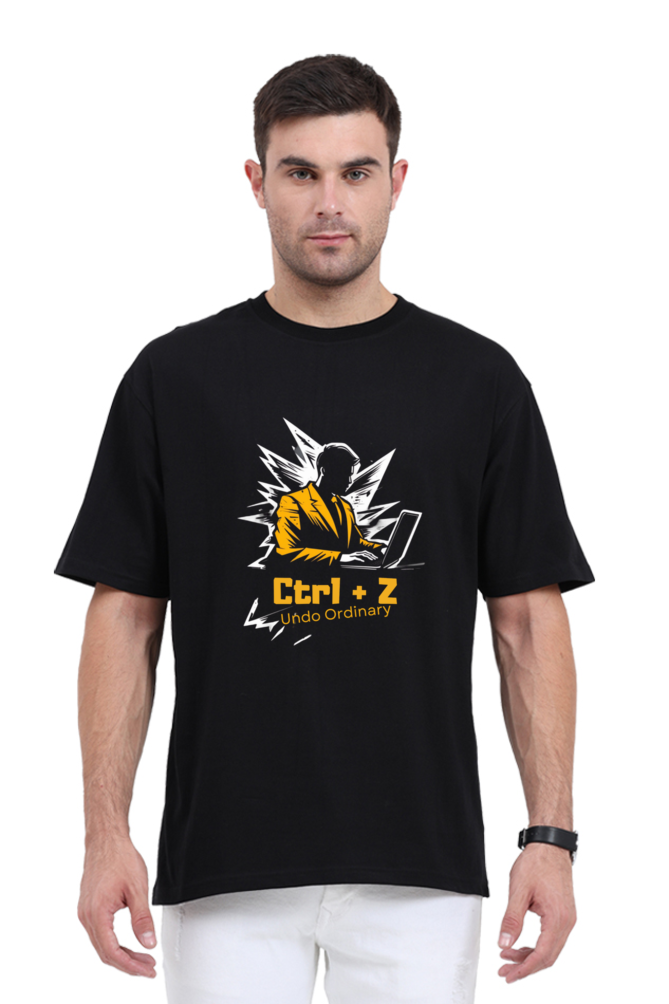 Oversized Men's T-Shirt - Ctrl+Z Icon