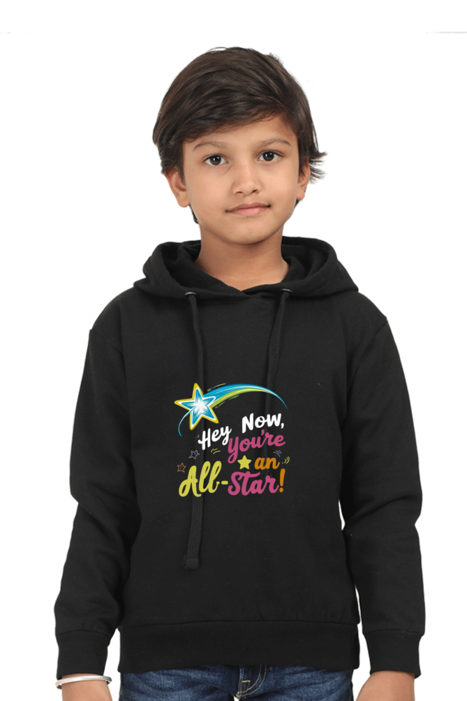 Kids Unisex Hooded Sweatshirt - "You're an All-Star" Design