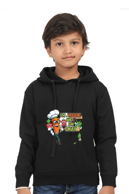 Kids' Hooded T-Shirt - "Eat Your Veggies" Theme