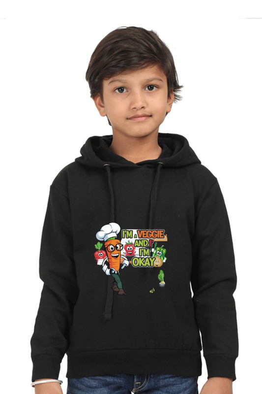 Kids' Hooded T-Shirt - "Eat Your Veggies" Theme