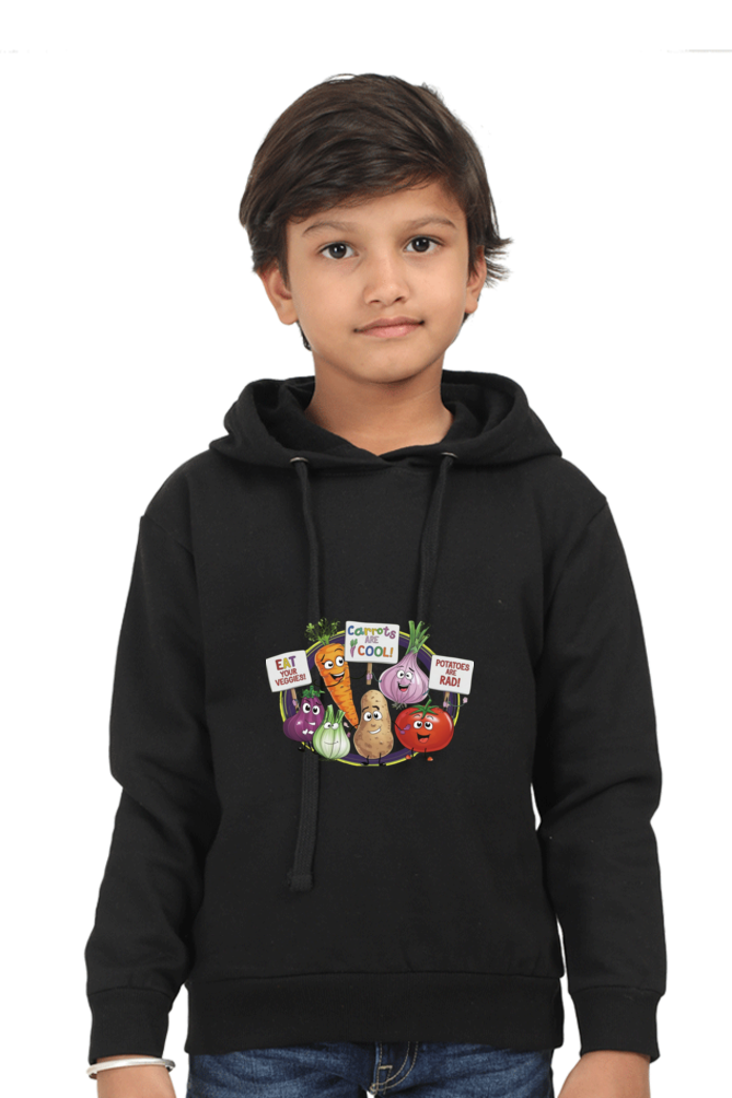 Kids' Hooded T-Shirt - "Eat Your Veggies" Theme