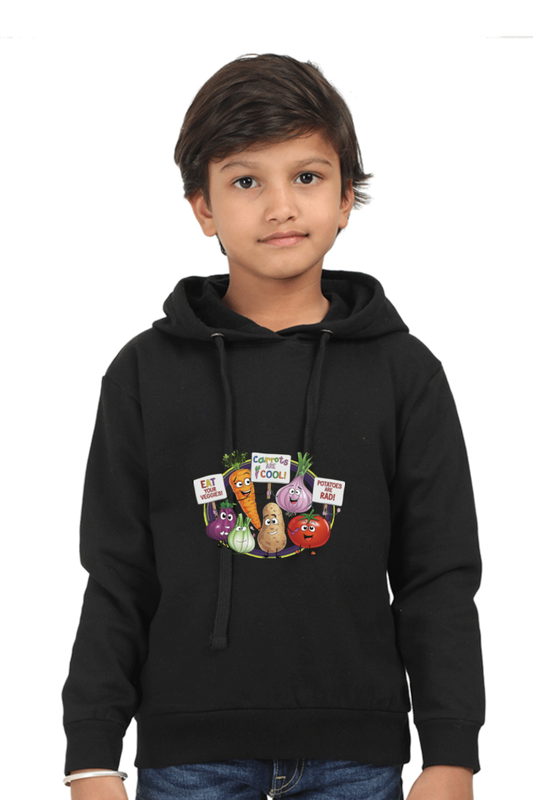 Kids' Hooded T-Shirt - "Eat Your Veggies" Theme