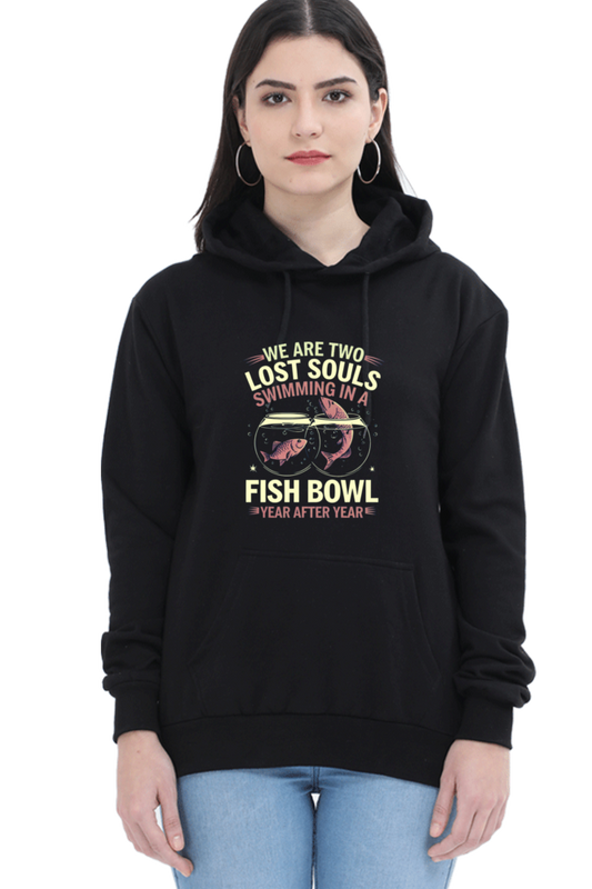 Unisex Hooded Sweatshirt - "We Are Lost Two Souls" Design