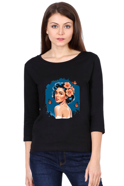 "Pretty & Powerful – Round Neck Full Sleeve Tee"