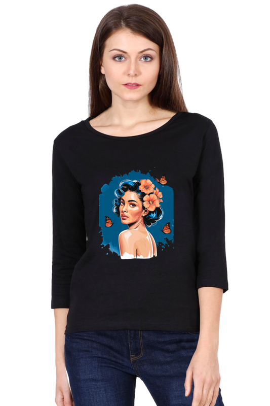 "Pretty & Powerful – Round Neck Full Sleeve Tee"