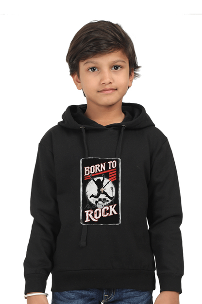 Girls' Hooded T-Shirt - "Born to Rock" Rockstar Design