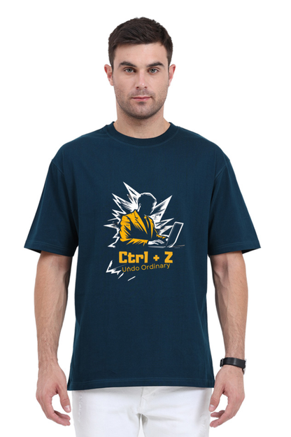 Oversized Men's T-Shirt - Ctrl+Z Icon