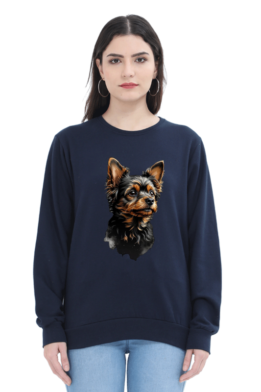 Unisex Full Sleeve Sweatshirt - "Adorable Pup" Design