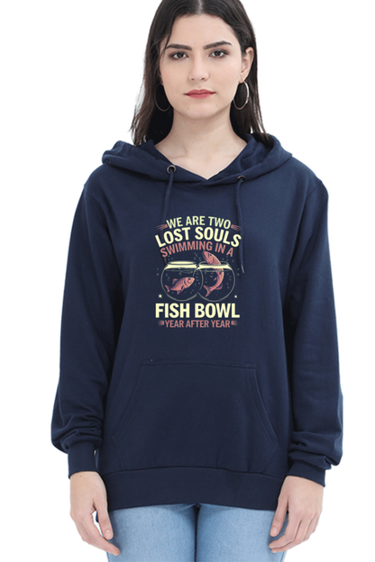 Unisex Hooded Sweatshirt - "We Are Lost Two Souls" Design