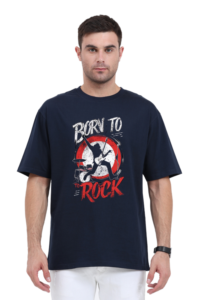 Unisex Oversized T-Shirt - "Born to Rock" Design