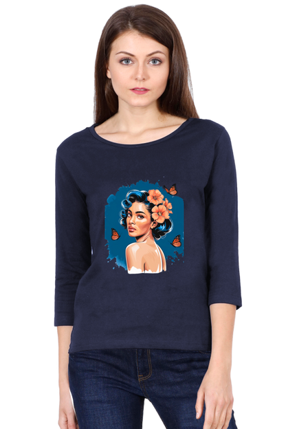 "Pretty & Powerful – Round Neck Full Sleeve Tee"