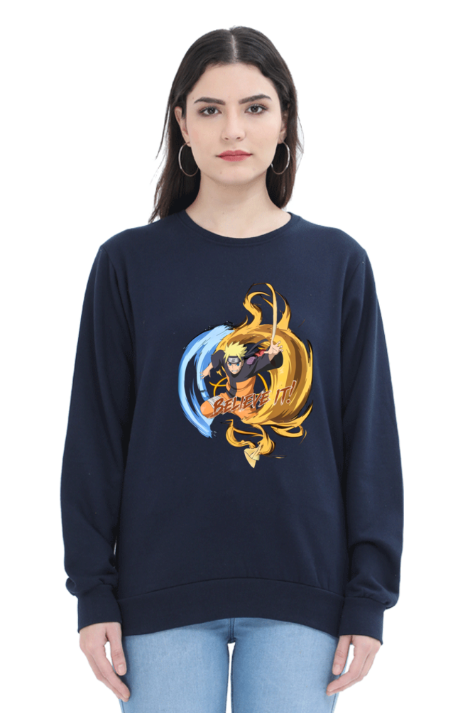 "Naruto 'Believe It!' Unisex Sweatshirt – For True Shinobi Fans"