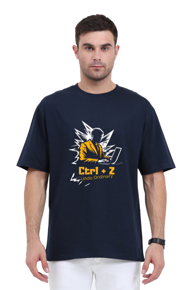 Oversized Men's T-Shirt - Ctrl+Z Icon