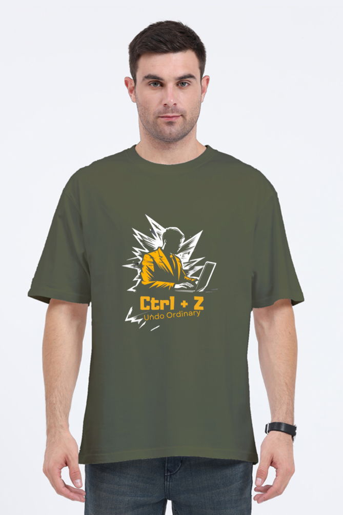 Oversized Men's T-Shirt - Ctrl+Z Icon