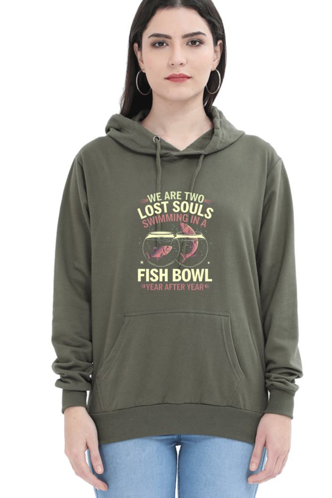 Unisex Hooded Sweatshirt - "We Are Lost Two Souls" Design