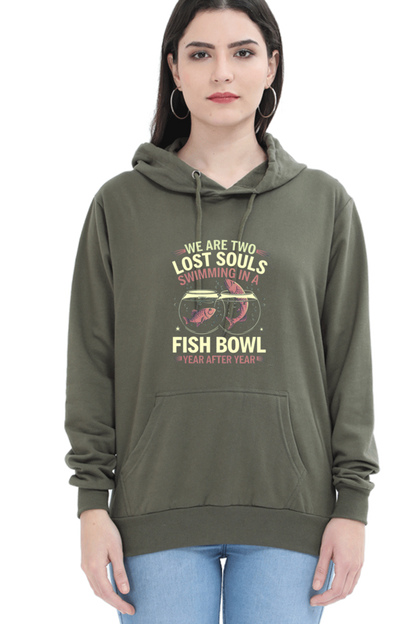 Unisex Hooded Sweatshirt - "We Are Lost Two Souls" Design
