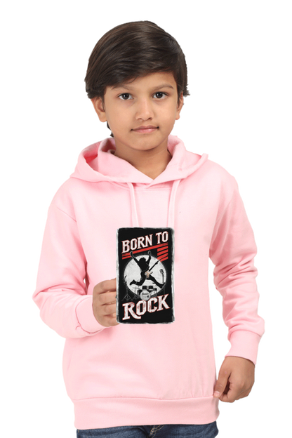 Girls' Hooded T-Shirt - "Born to Rock" Rockstar Design