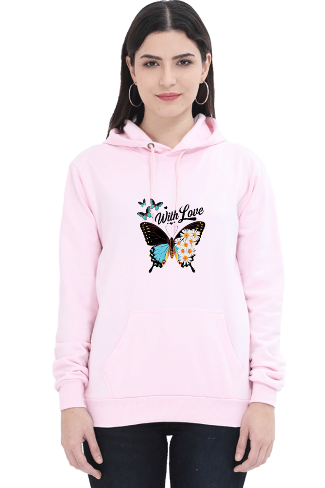 Unisex Hooded Sweatshirt - "Butterfly with Love" Design