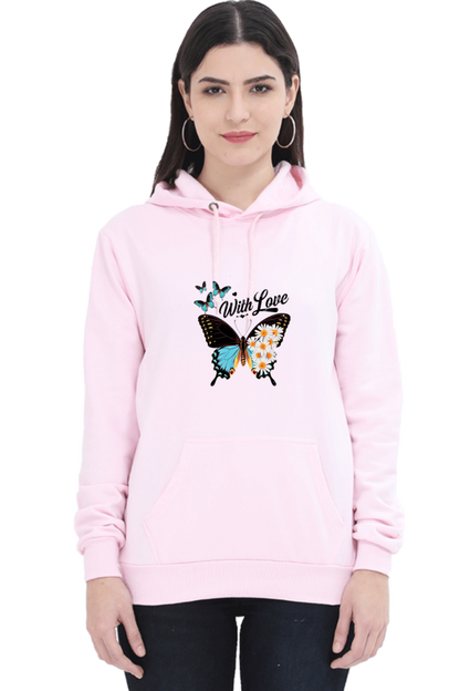 Unisex Hooded Sweatshirt - "Butterfly with Love" Design