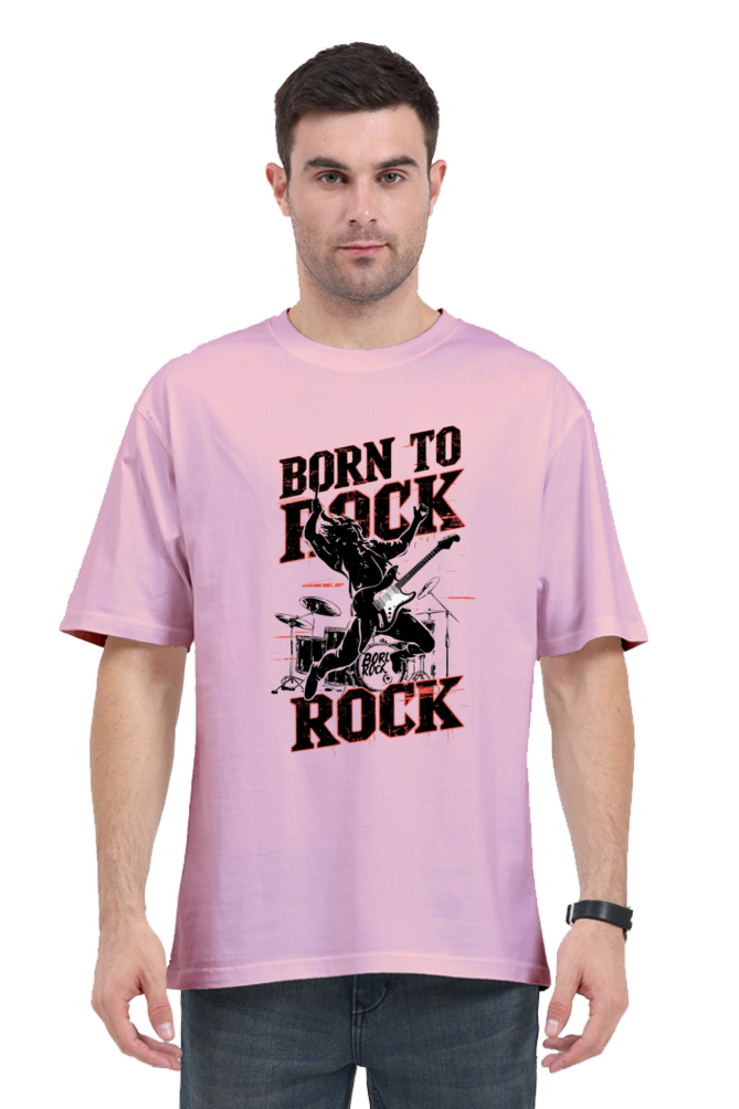 Unisex Oversized T-Shirt - "Born to Rock" Design