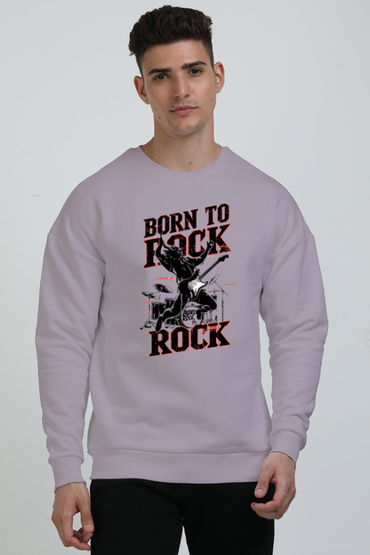 Unisex Oversized Sweatshirt - "Born to Rock" Design