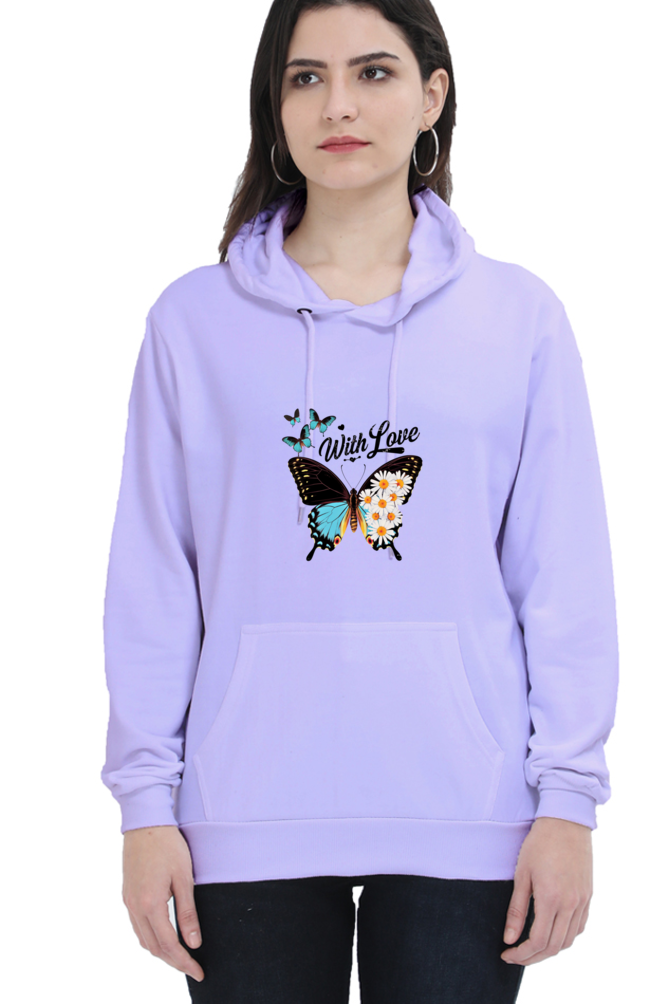 Unisex Hooded Sweatshirt - "Butterfly with Love" Design