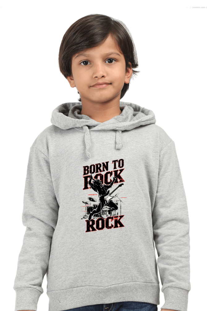 Girls' Hooded T-Shirt - "Born to Rock" Rockstar Design