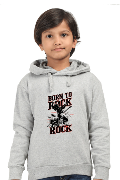 Girls' Hooded T-Shirt - "Born to Rock" Rockstar Design