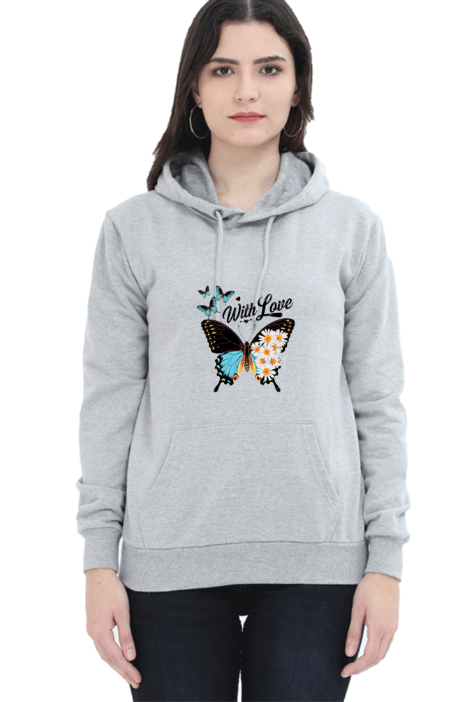 Unisex Hooded Sweatshirt - "Butterfly with Love" Design