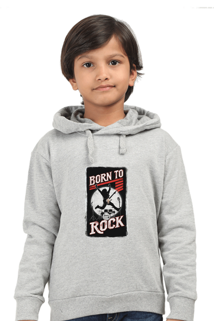 Girls' Hooded T-Shirt - "Born to Rock" Rockstar Design