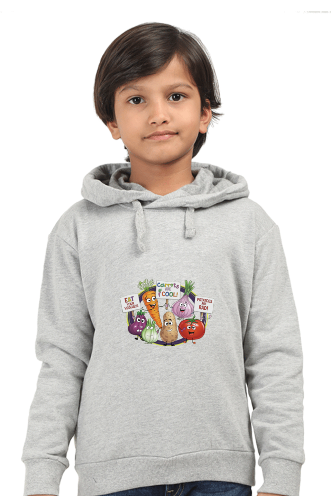 Kids' Hooded T-Shirt - "Eat Your Veggies" Theme