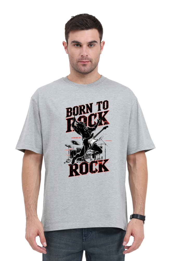 Unisex Oversized T-Shirt - "Born to Rock" Design