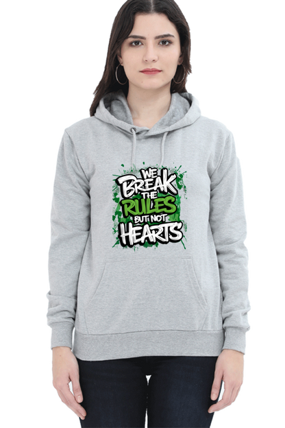 Unisex Hooded Sweatshirt - "Break the Rules" Design