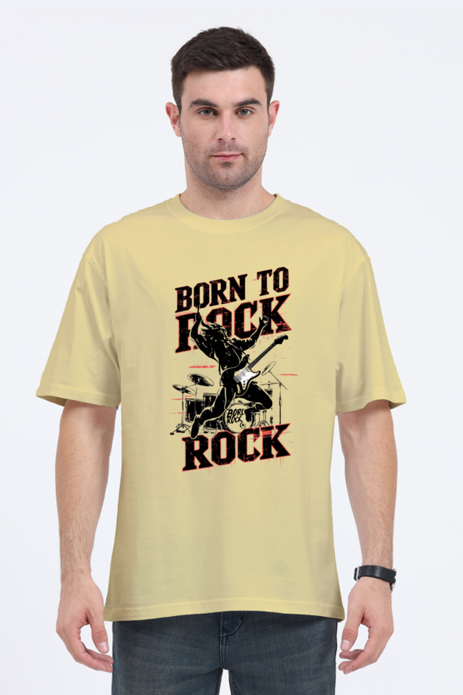 Unisex Oversized T-Shirt - "Born to Rock" Design