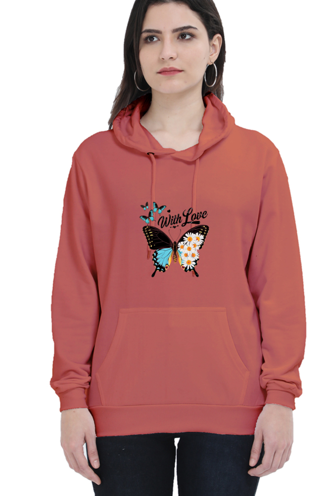 Unisex Hooded Sweatshirt - "Butterfly with Love" Design