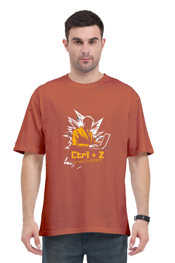 Oversized Men's T-Shirt - Ctrl+Z Icon